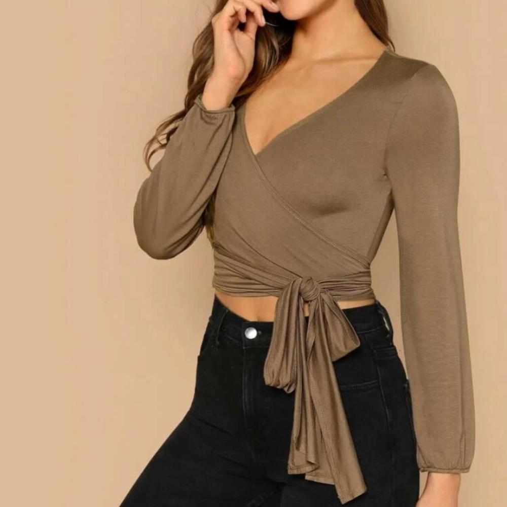 Self tie wrap crop top!